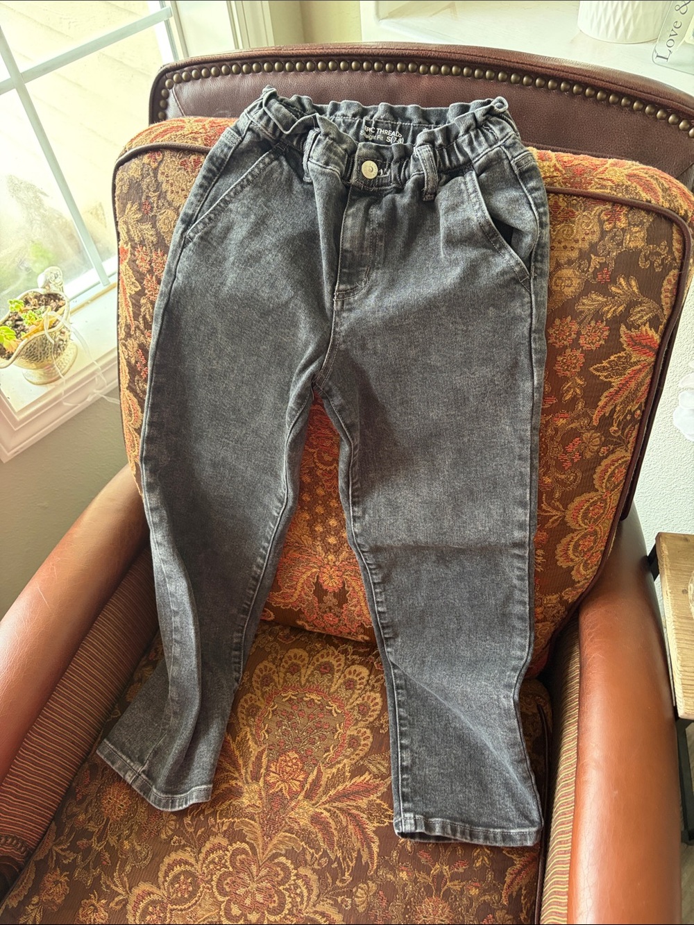 Epic Threads Washed Gray Paperbag Waist Jeans